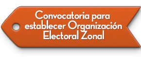 Convocatoria para establecer Organizaci�n Electoral Zonal