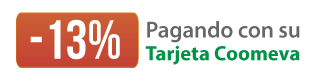 -13% Pagando con su Tarjeta Coomeva