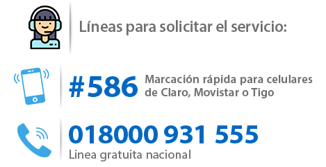 Lneas para solicitar el servicio: