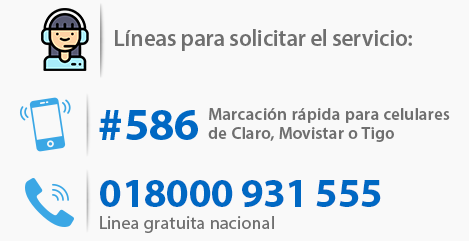 Lneas para solicitar el servicio: